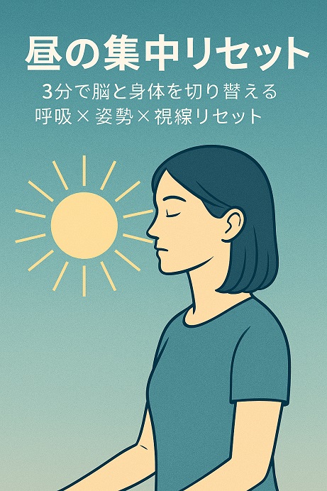 午前中やりきってランチタイムの後　午後の充実を図る工夫